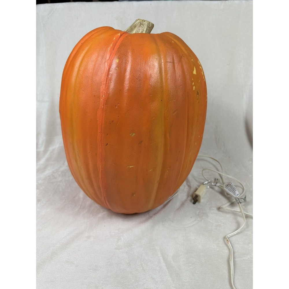 VTG 1995 Trendmasters Light Up Jack O Lantern Pumpkin Halloween Foam Mold 16" - Picture 6 of 13
